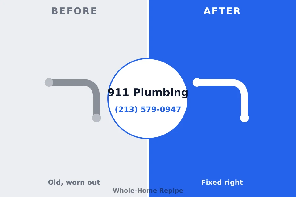 Before and after: plumbing company Pawtucket, RI